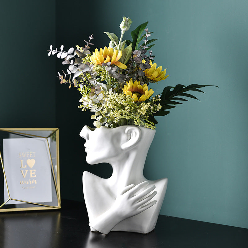 Portrait Vase Human Head Flower Vases