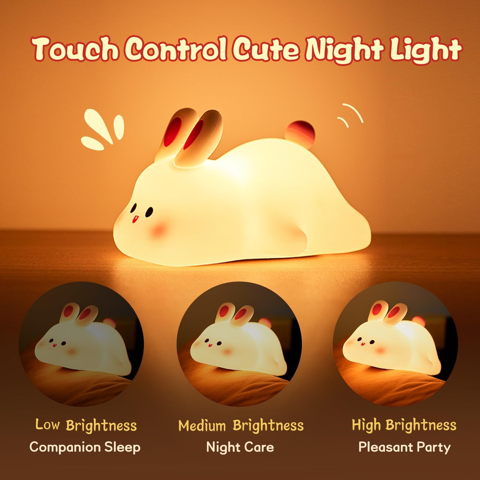 LED Night Light Touch Sensor Cartoon Kid's Nightlights