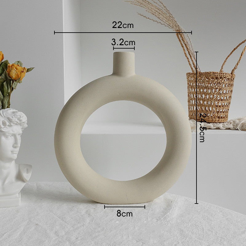 Simplicity Ceramic Vase Dry Flower Arrangement